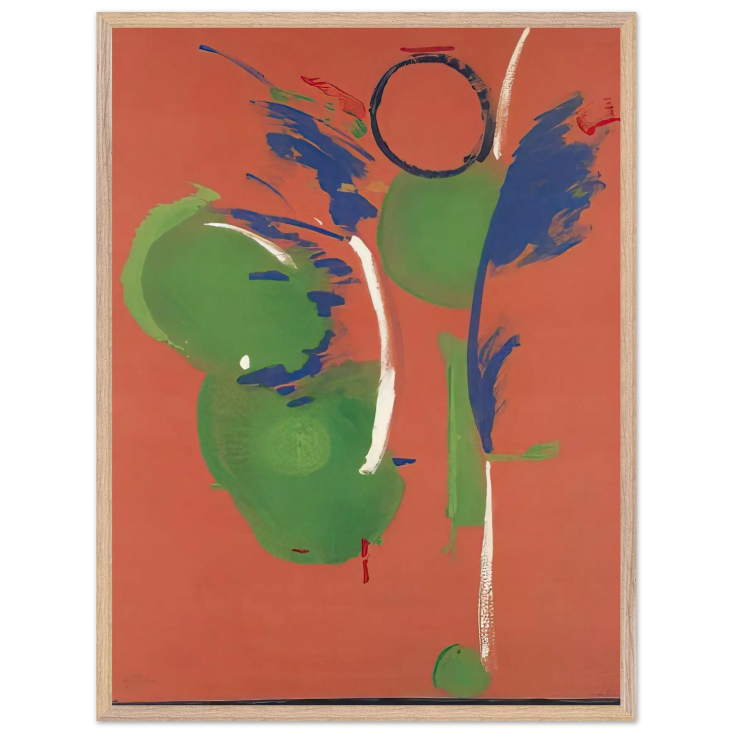 Helen Frankenthaler - Mary, Mary - 1987 Wall art - 21x29.7 cm / 8x12" - Premium Wooden Framed Poster With Fine Art Paper - Black frame