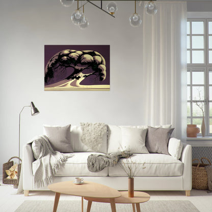 Snow Tree - Eyvind Earle Brushed Aluminum Print - 70x100 cm / 28x40 inches | Eyvind Earle Aluminum Print | Eyvind Earle Prints