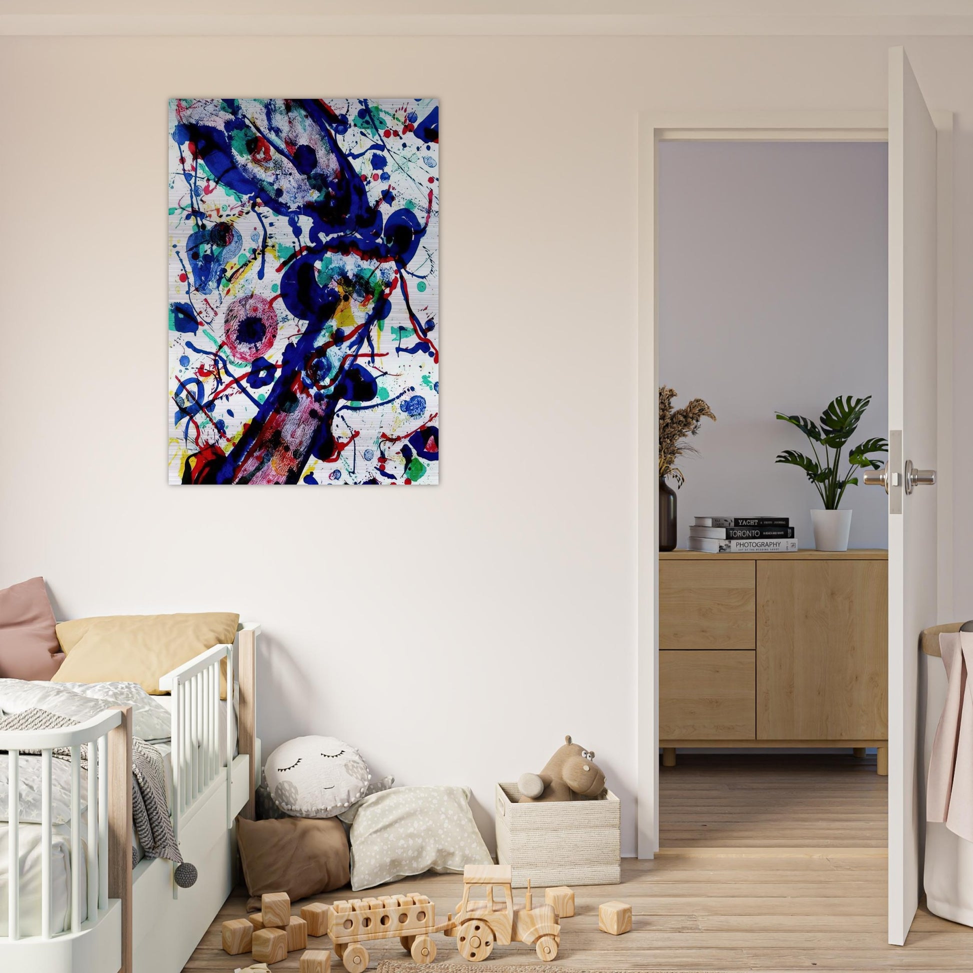 Untitled from Michel Waldberg s Posmes dans le ciel - Sam Francis Brushed Aluminum Print - 70x100 cm / 28x40 inches | Sam Francis Aluminum Print | Sam Francis Prints