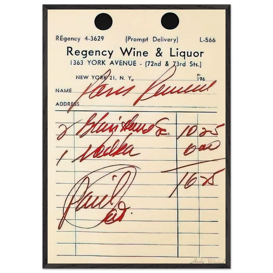 Paris Review Poster - Andy Warhol 70x100 cm / 28x40 inches Framed Art Print – Black Wooden Frame