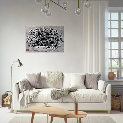 Flower - 2000 - Wu Guanzhong Brushed Aluminum Print - 70x100 cm / 28x40 inches | Wu Guanzhong Aluminum Print | Wu Guanzhong Prints