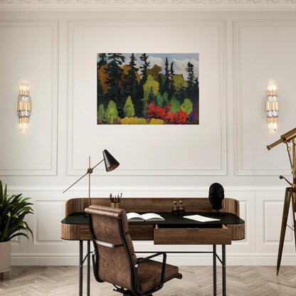 Woods, Algoma - 1918 - Lawren Harris Brushed Aluminum Print - 70x100 cm / 28x40 inches | Lawren Harris Aluminum Print | Lawren Harris Prints