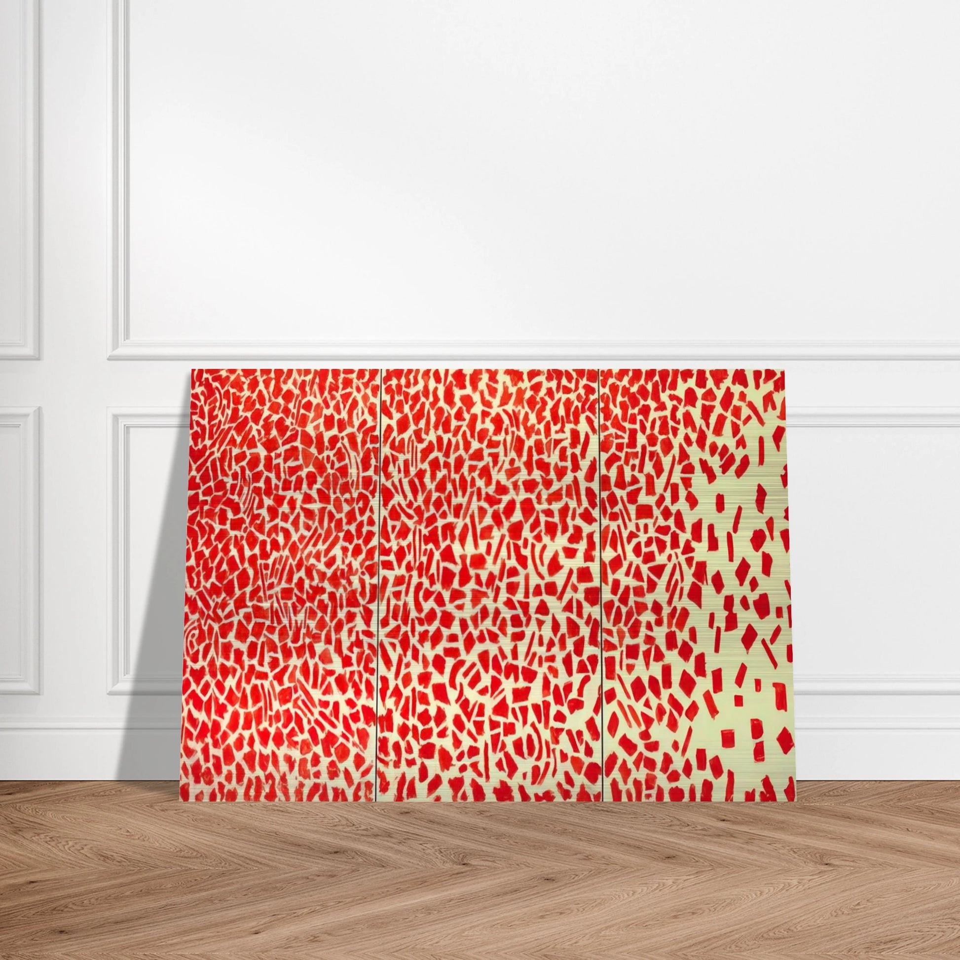 RED AZALEAS SINGING AND DANCING ROCK AND ROLL MUSIC 1976 - Alma Woodsey Thomas Brushed Aluminum Print - 70x100 cm / 28x40 inches | Alma Woodsey Thomas Aluminum Print | Alma Woodsey Thomas Prints