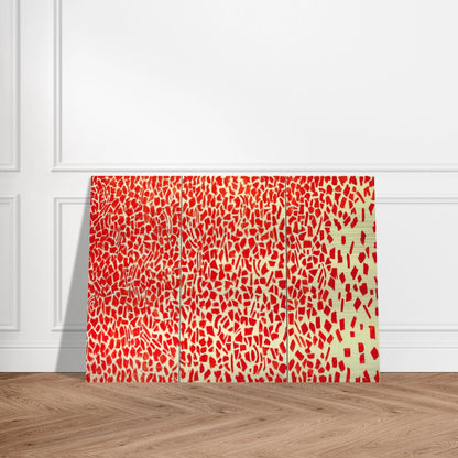 RED AZALEAS SINGING AND DANCING ROCK AND ROLL MUSIC 1976 - Alma Woodsey Thomas Brushed Aluminum Print - 70x100 cm / 28x40 inches | Alma Woodsey Thomas Aluminum Print | Alma Woodsey Thomas Prints