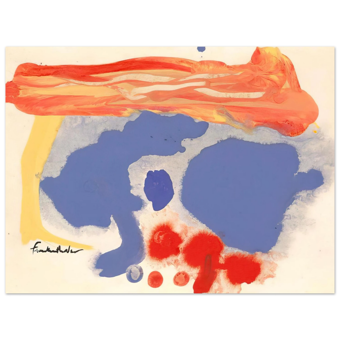 Helen Frankenthaler - Summerscene, Provincetown - 1961 Wall art - 15x20 cm / 6x8 inches - Fine Art Poster-canvas - -