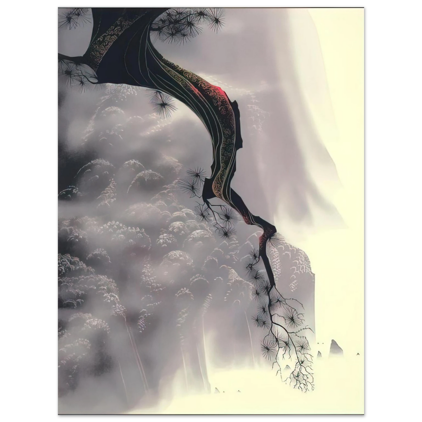 Eyvind Earle - Through the Fog  75x100 cm / 30x40inches Fine Art Poster