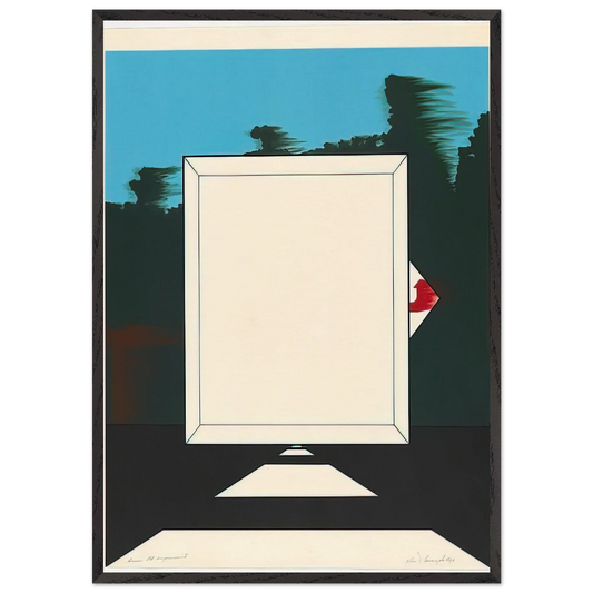 Untitled - 1966 N4 - Allan D Arcangelo 70x100 cm / 28x40 inches Framed Art Print – Black Wooden Frame