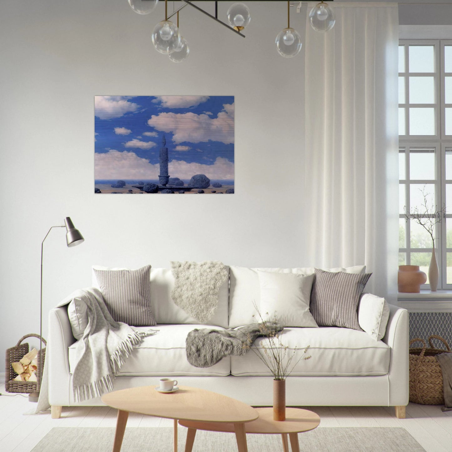 SOUVENIR FROM TRAVELS - Rene Magritte Brushed Aluminum Print - 70x100 cm / 28x40 inches | Rene Magritte Aluminum Print | Rene Magritte Prints