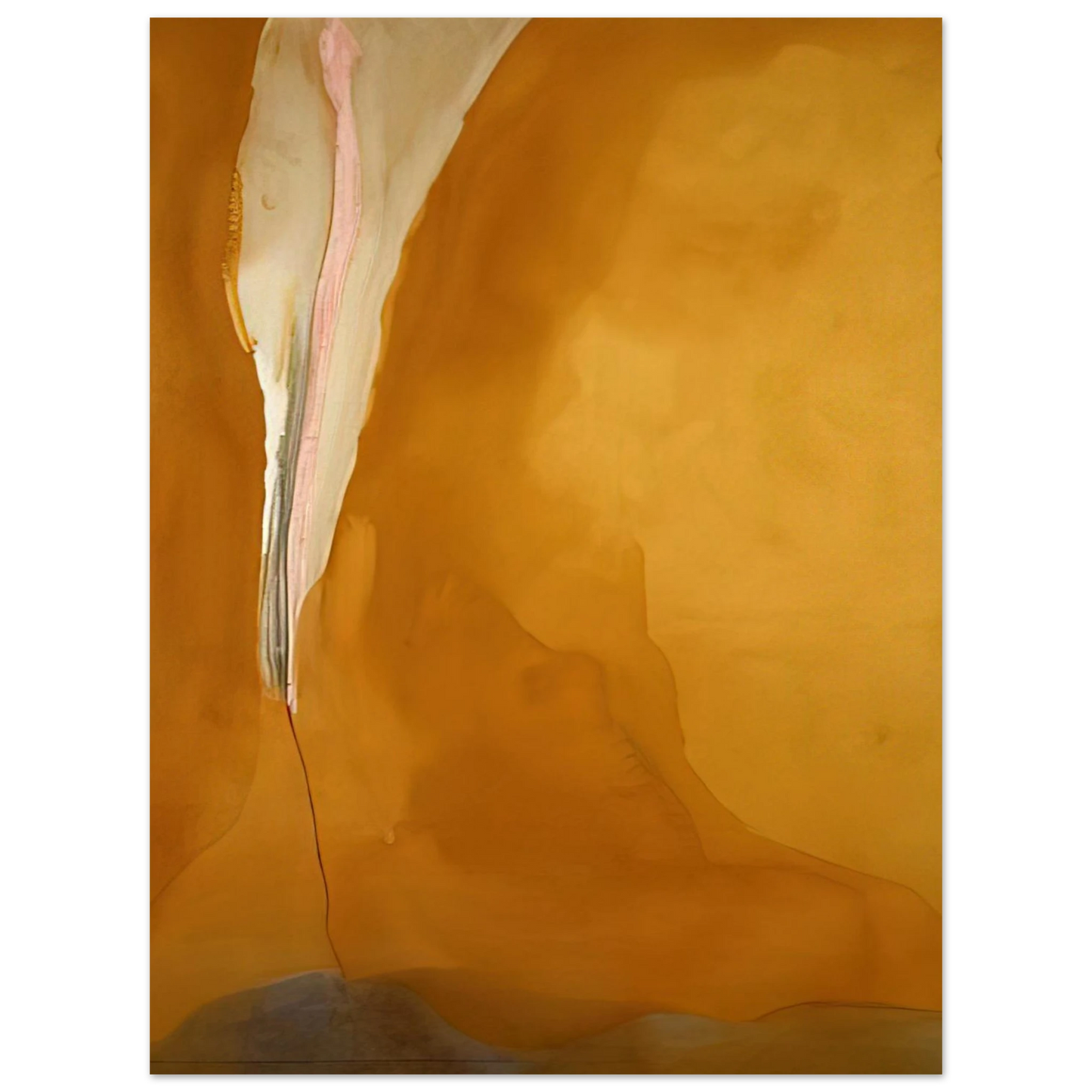 Helen Frankenthaler - Coral Wedge - 1972 Wall art - 60x90 cm / 24x36 inches - Premium Wooden Framed Poster With Fine Art Paper-canvas - White frame
