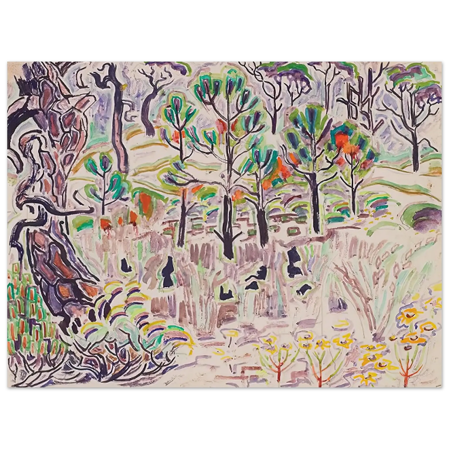 Walter Inglis Anderson - Walter Anderson Wall art - 13x18 cm / 5x7 Inches - Premium Wooden Framed Poster With Fine Art Paper - Wood frame