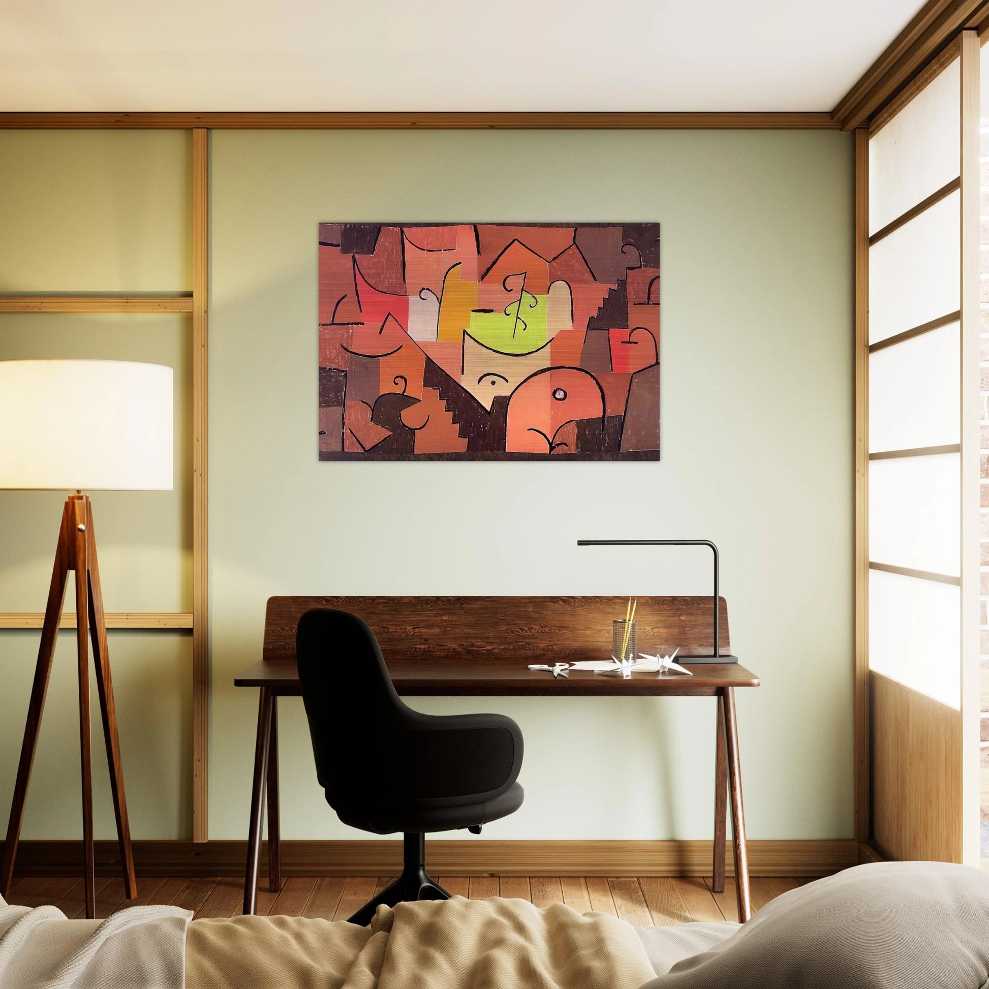 STAGE LANDSCAPE 1922 - Paul Klee Brushed Aluminum Print - 70x100 cm / 28x40 inches | Paul Klee Aluminum Print | Paul Klee Prints