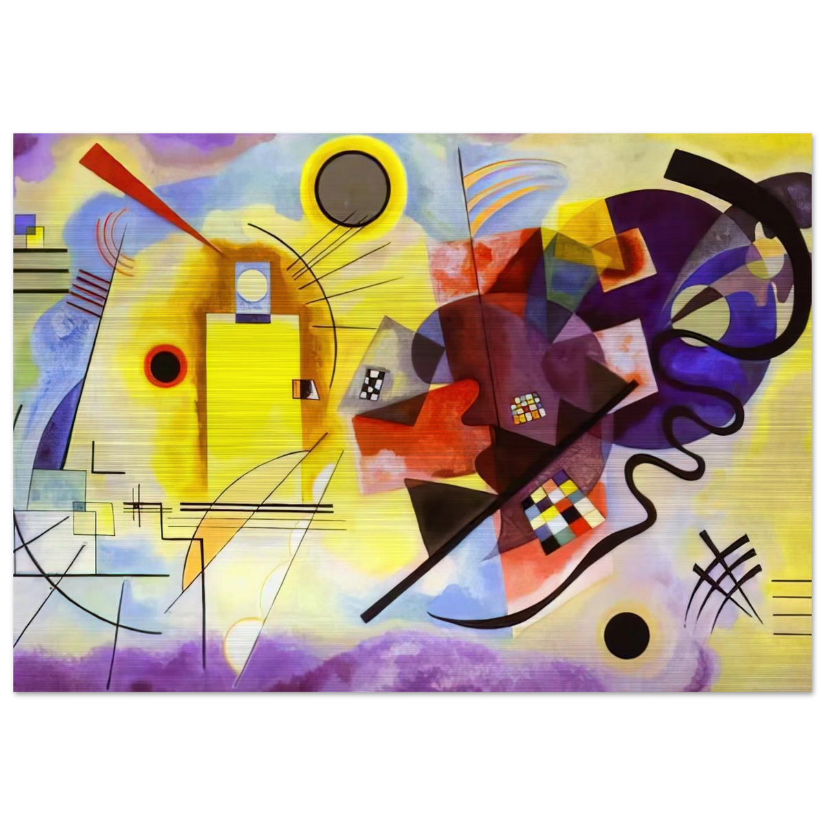 YELLOW RED BLUE 1925 - Wassily Kandinsky Brushed Aluminum Print - 70x100 cm / 28x40 inches | Wassily Kandinsky Aluminum Print | Wassily Kandinsky Prints