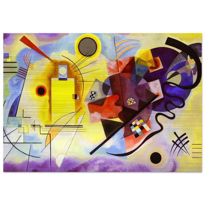 YELLOW RED BLUE 1925 - Wassily Kandinsky Brushed Aluminum Print - 70x100 cm / 28x40 inches | Wassily Kandinsky Aluminum Print | Wassily Kandinsky Prints