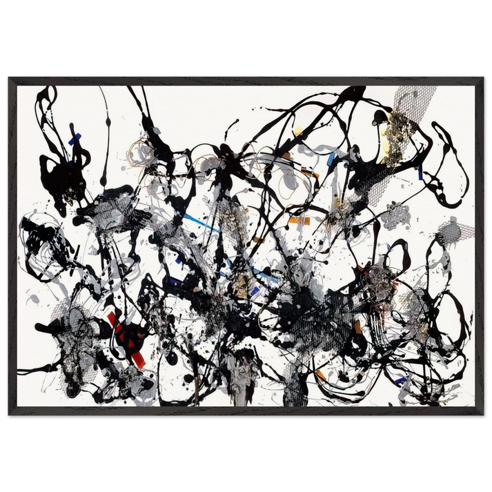 NUMBER 29 1950 - Jackson Pollock 70x100 cm / 28x40 inches Framed Art Print – Black Wooden Frame