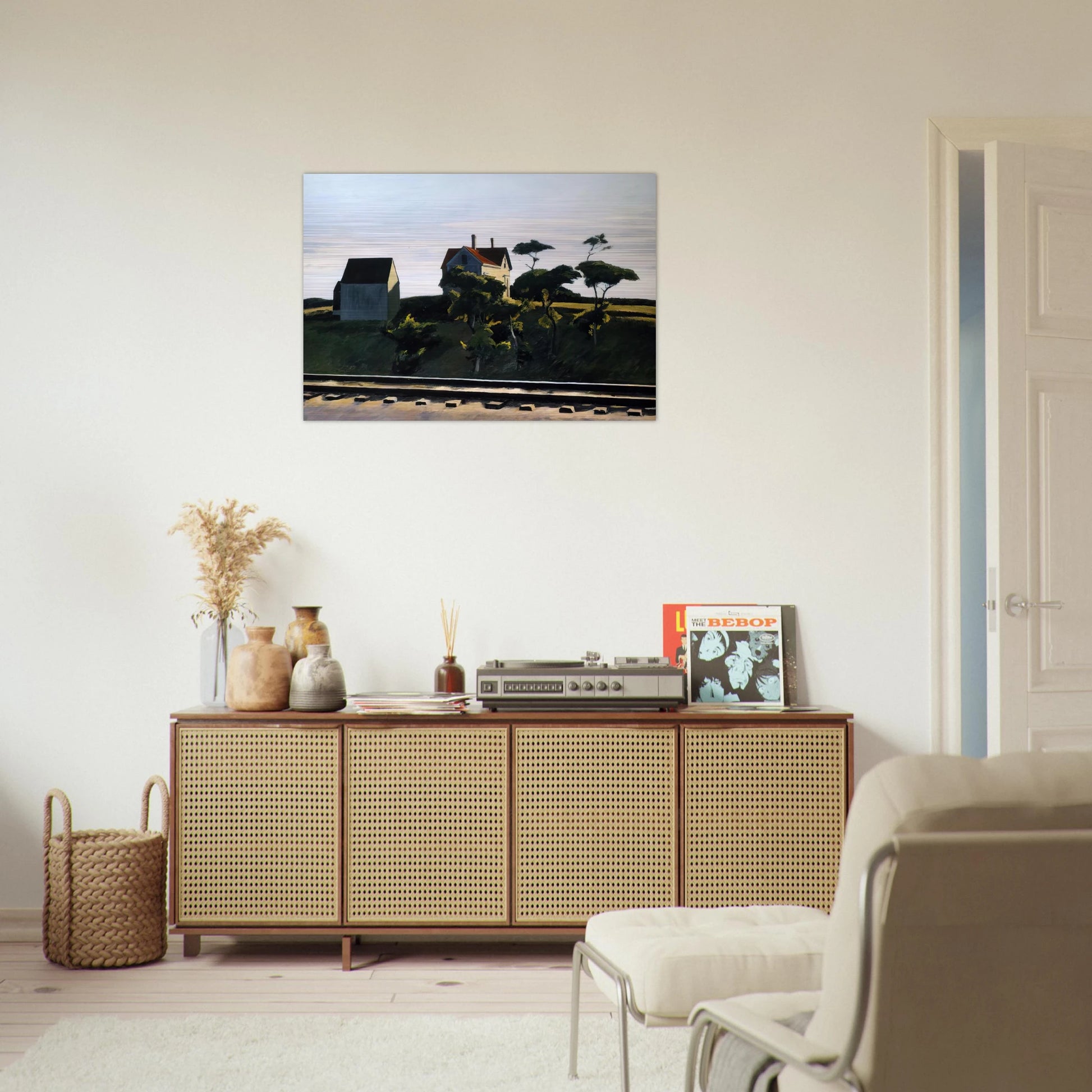 New York, New Haven and Hartford - Edward Hopper Brushed Aluminum Print - 70x100 cm / 28x40 inches | Edward Hopper Aluminum Print | Edward Hopper Prints