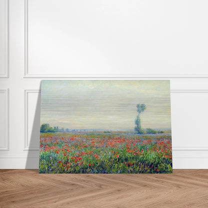 Poppy Field - claude monet Brushed Aluminum Print - 70x100 cm / 28x40 inches | claude monet Aluminum Print | claude monet Prints