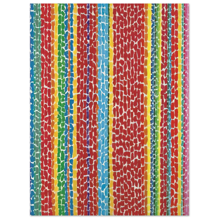 Alma Woodsey Thomas - RED VIOLET NURSERY VIEWED FROM ABOVE 1970  75x100 cm / 30x40inches Fine Art Poster