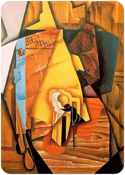 A MAN IN A CAFE 1914 By Juan Gris Pack of 10 Post Cards | Juan Gris Post Cards | A6 (10.5 x 14.8 cm) - 4.1 x 5.8 inches