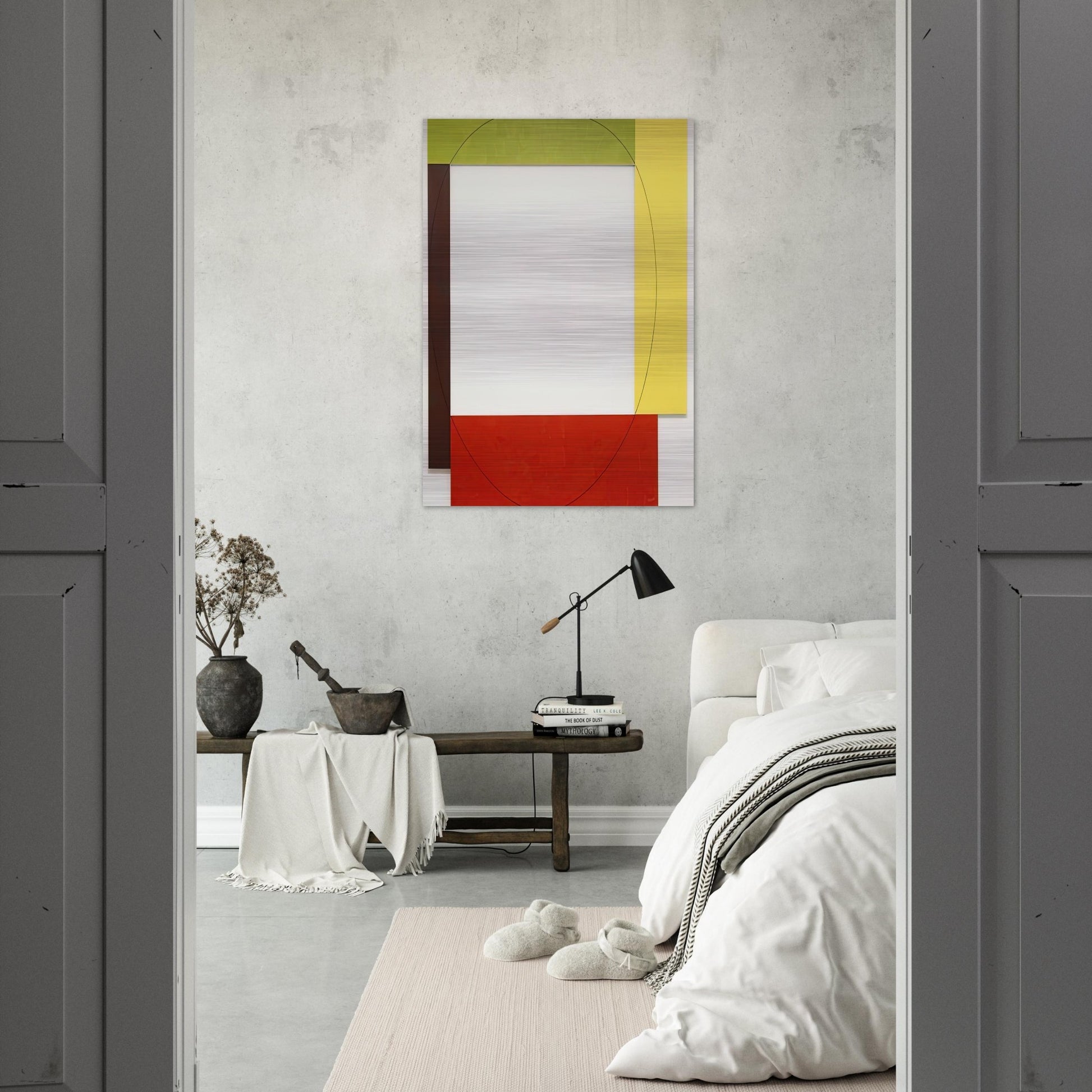 FOUR COLOR FRAME PAINTING 5 PARASOL UNIT 1984 - Robert Mangold Brushed Aluminum Print - 70x100 cm / 28x40 inches | Robert Mangold Aluminum Print | Robert Mangold Prints
