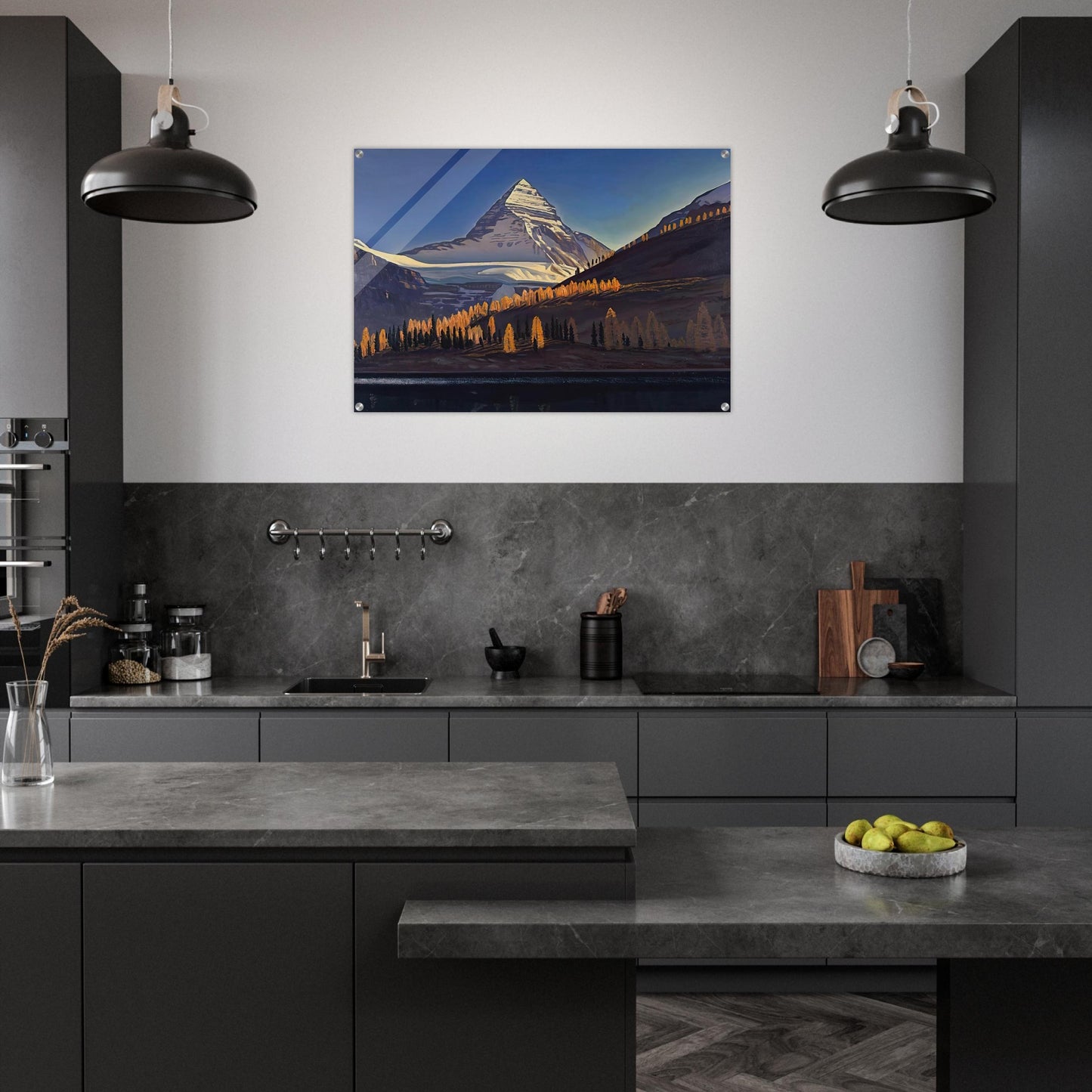 Mount Assiniboine. Canadian Rockies - Rockwell Kent Acrylic Print - 70x100 cm / 28x40″ inches