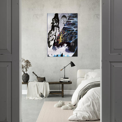 Radient Splendor - Eyvind Earle Brushed Aluminum Print - 70x100 cm / 28x40 inches | Eyvind Earle Aluminum Print | Eyvind Earle Prints