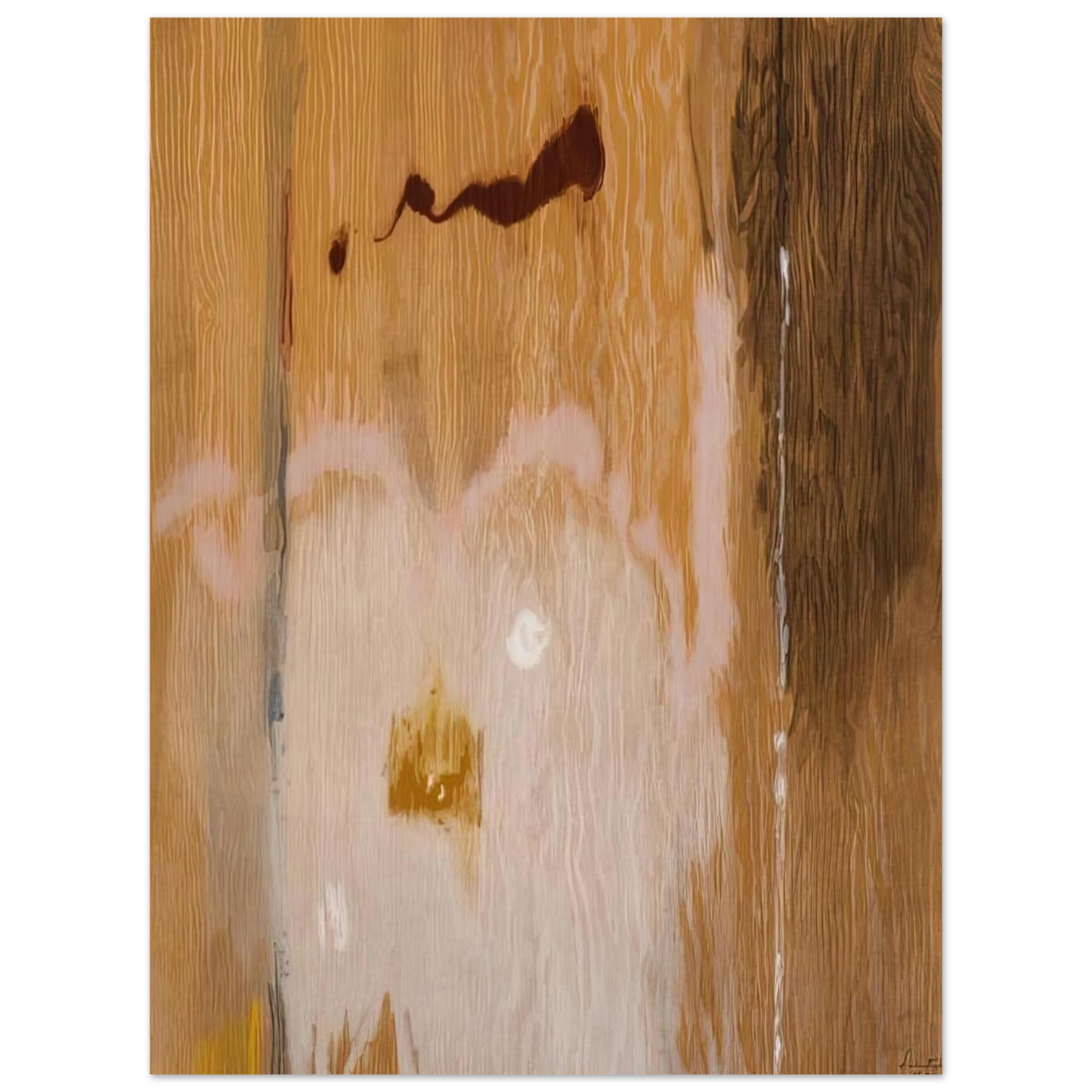 Helen Frankenthaler - Tales of Genji VI - 1998 Wall art - 15x20 cm / 6x8 inches - Premium Wooden Framed Poster With Fine Art Paper-canvas - White frame