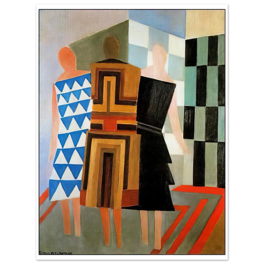 Sonia Delaunay - THREE WOMEN DRESSED SIMULTANEOUSLY  75x100 cm / 30x40inches Fine Art Poster