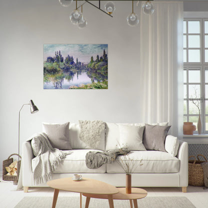 Morning on the Seine, near Vetheuil - claude monet Brushed Aluminum Print - 70x100 cm / 28x40 inches | claude monet Aluminum Print | claude monet Prints