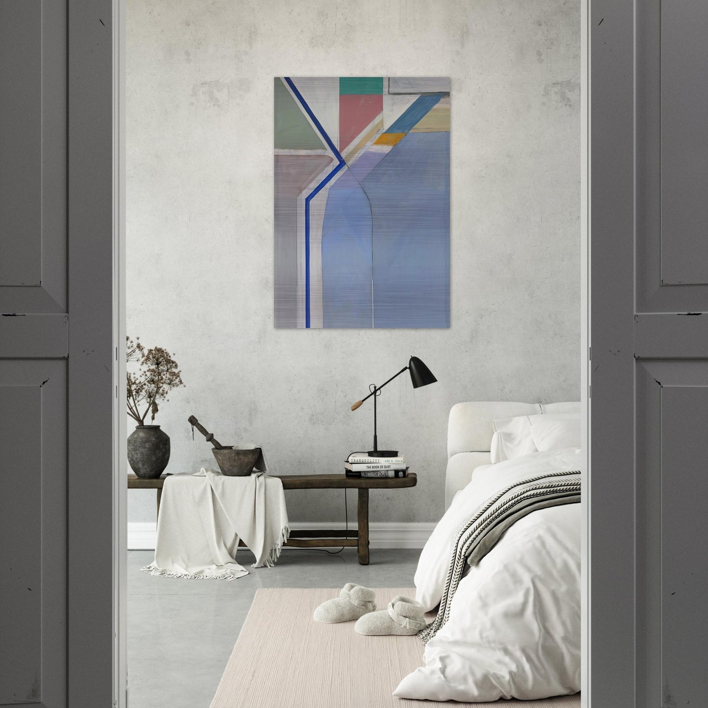 Ocean Park #24 - Richard Diebenkorn Brushed Aluminum Print - 70x100 cm / 28x40 inches | Richard Diebenkorn Aluminum Print | Richard Diebenkorn Prints
