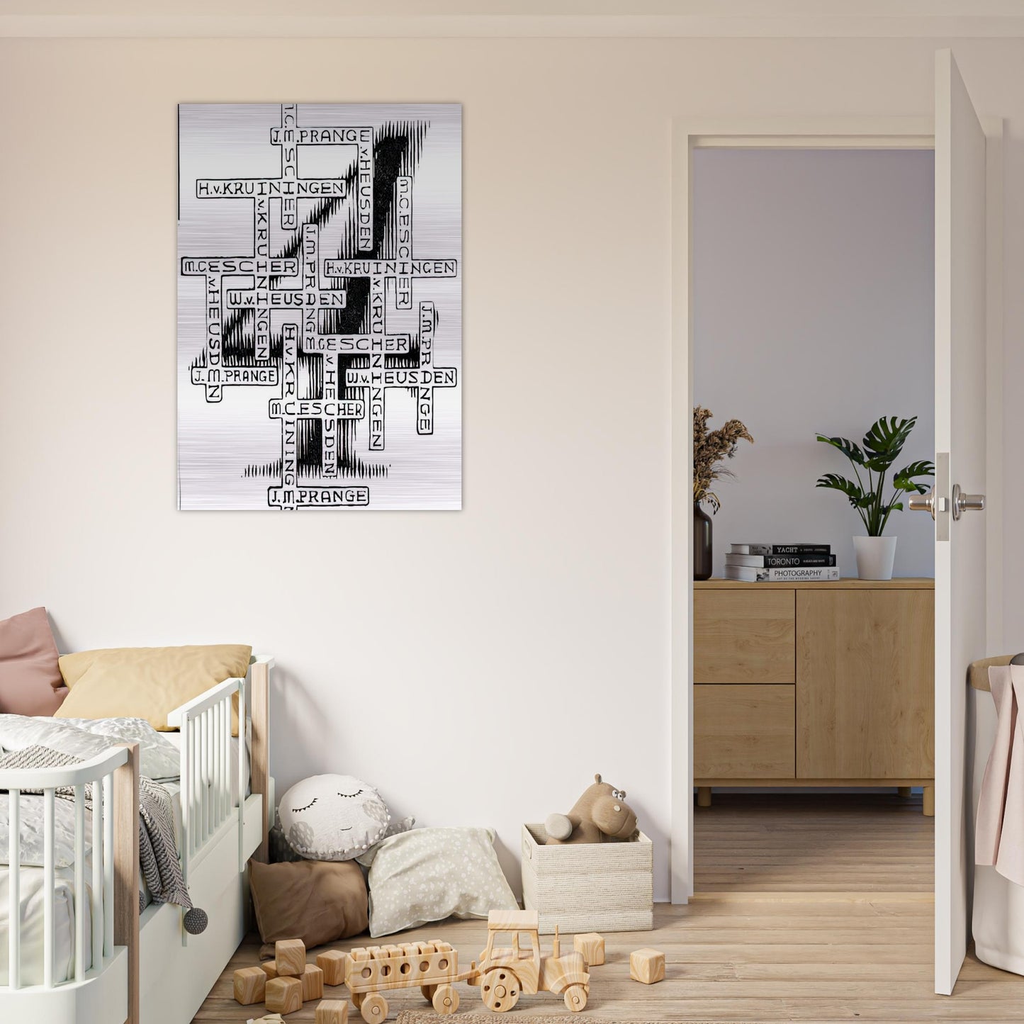 ESCHER (29) - MC Escher Brushed Aluminum Print - 70x100 cm / 28x40 inches | MC Escher Aluminum Print | MC Escher Prints