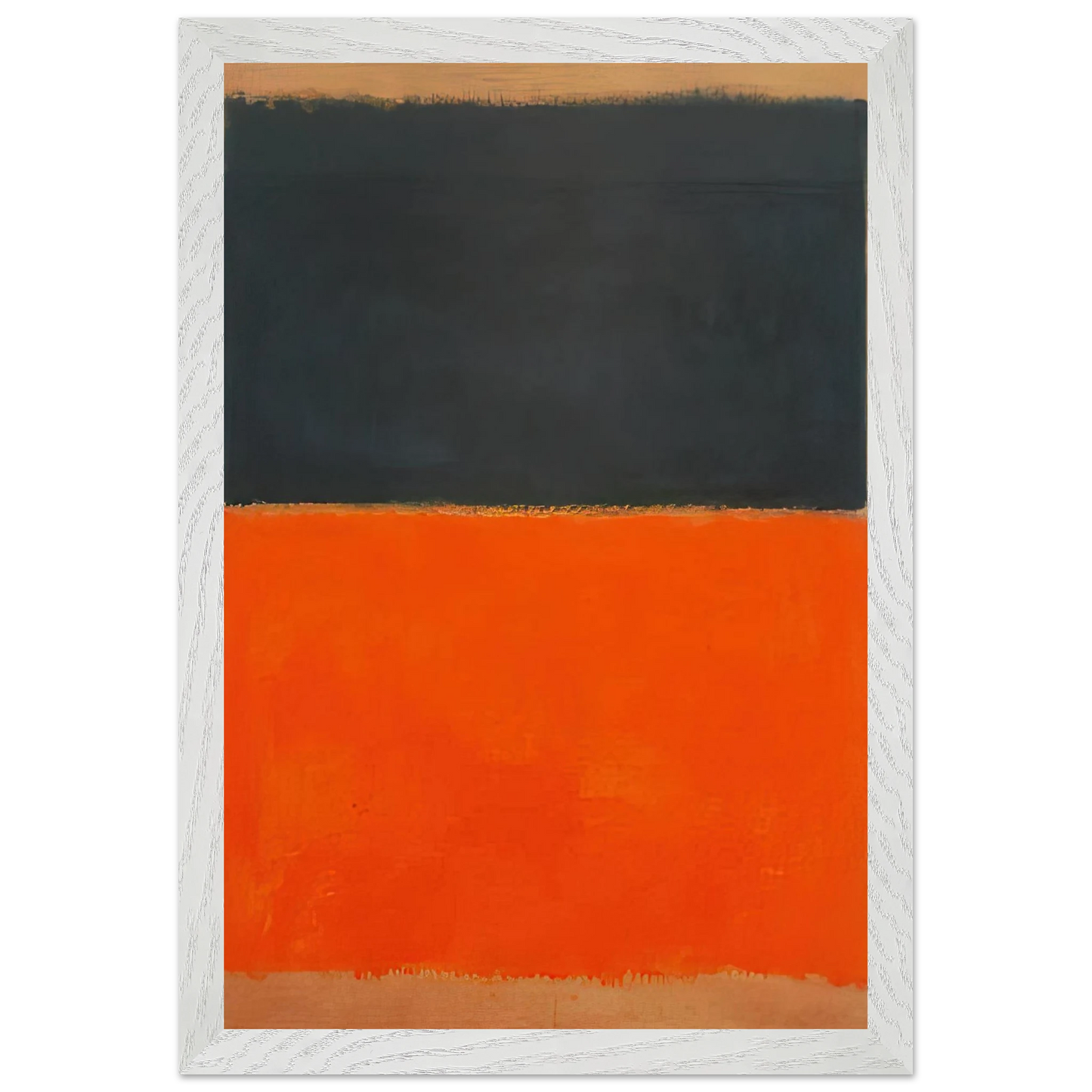 Mark Rothko - Green and Tangerine on Red - 1956 Wall Art - 30x40 cm / 12x16 inches - Premium Wooden Framed Poster With Fine Art Paper-canvas - Black frame