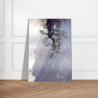 Mountain Rise - Eyvind Earle Brushed Aluminum Print - 70x100 cm / 28x40 inches | Eyvind Earle Aluminum Print | Eyvind Earle Prints