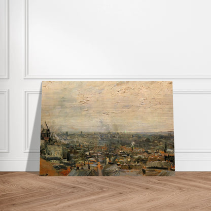 View of Paris from Montmartre - Vincent van Gogh Brushed Aluminum Print - 70x100 cm / 28x40 inches | Vincent van Gogh Aluminum Print | Vincent van Gogh Prints