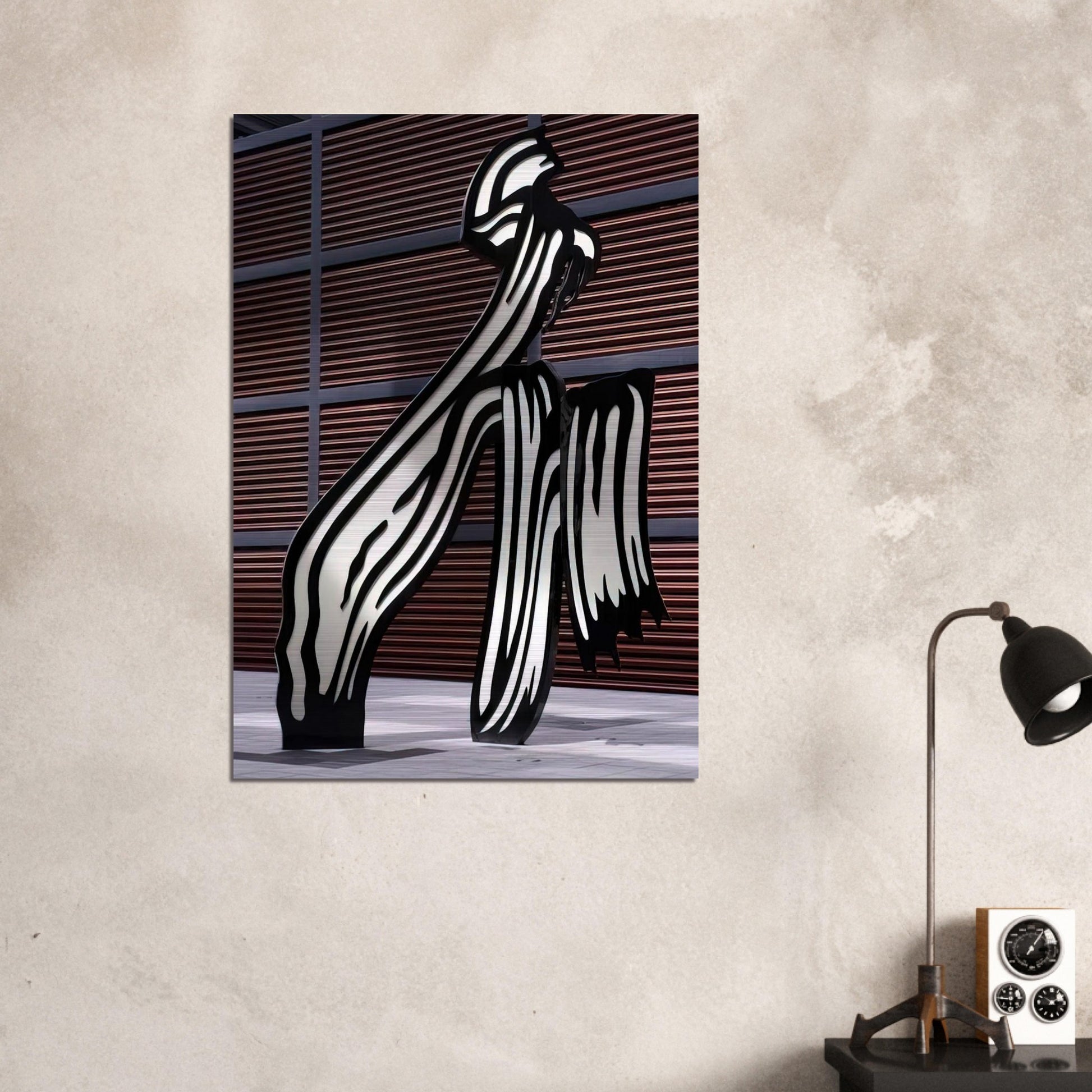 BRUSHSTROKE 1996 - Roy Lichtenstein Brushed Aluminum Print - 70x100 cm / 28x40 inches | Roy Lichtenstein Aluminum Print | Roy Lichtenstein Prints