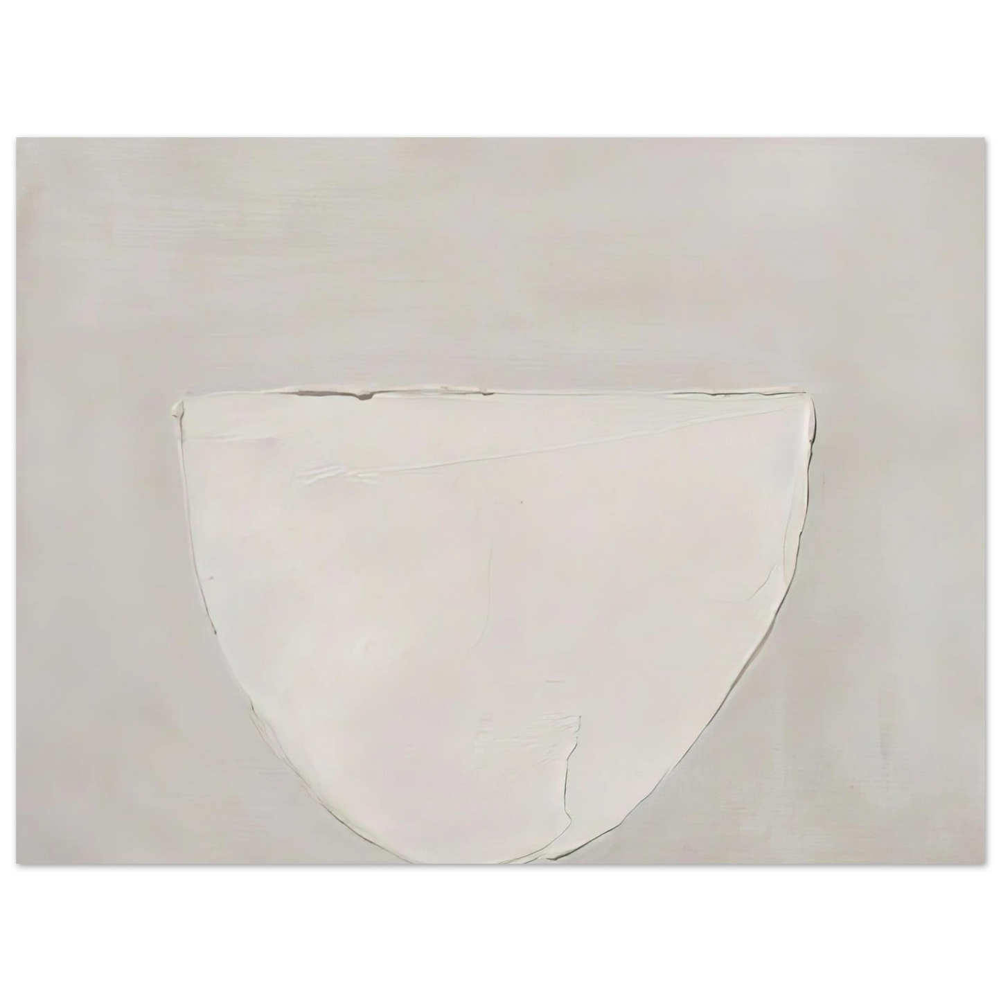 William Scott - Bowl White on Grey - 1962  75x100 cm / 30x40inches Fine Art Poster