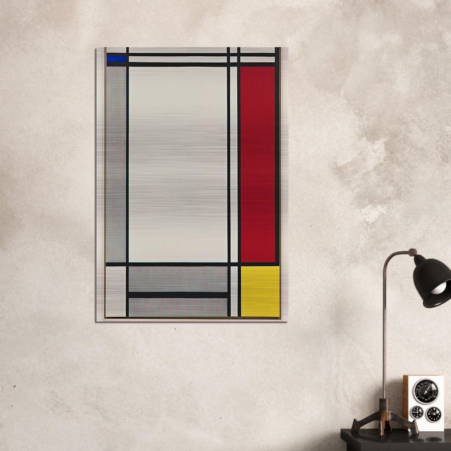 NON OBJECTIVE I 1964 - Roy Lichtenstein Brushed Aluminum Print - 70x100 cm / 28x40 inches | Roy Lichtenstein Aluminum Print | Roy Lichtenstein Prints