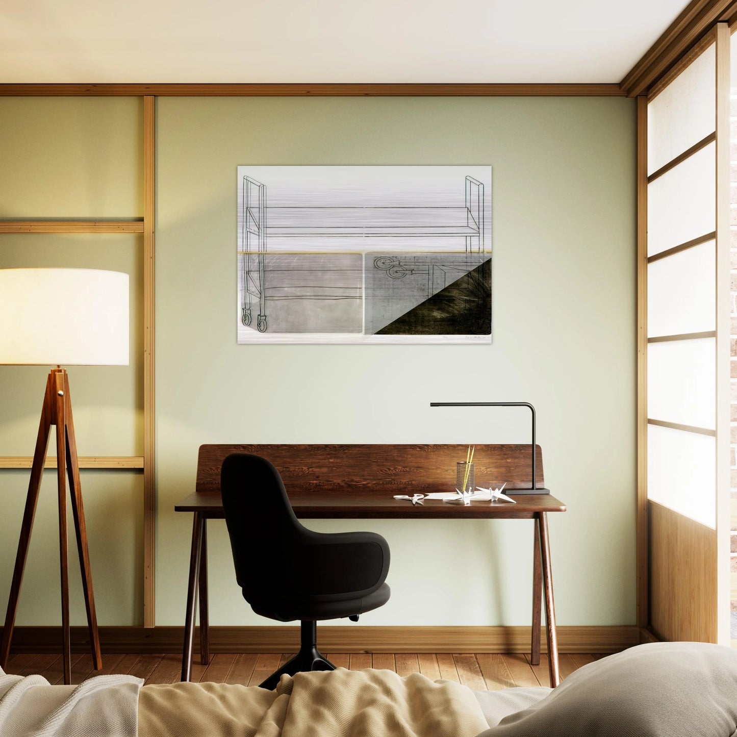 Large Trolley - 1972 - Dieter Roth Brushed Aluminum Print - 70x100 cm / 28x40 inches | Dieter Roth Aluminum Print | Dieter Roth Prints