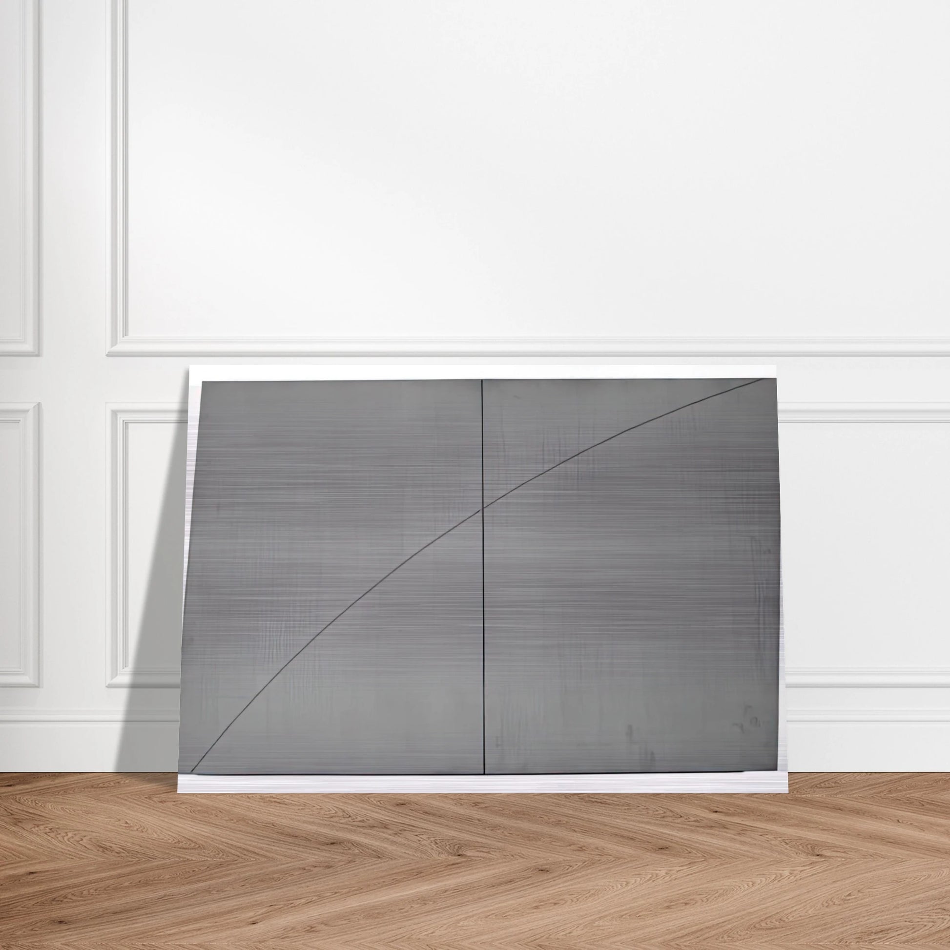 A CURVED LINE WITHIN TWO DISTORTED RECTANGLES 1978 - Robert Mangold Brushed Aluminum Print - 70x100 cm / 28x40 inches | Robert Mangold Aluminum Print | Robert Mangold Prints