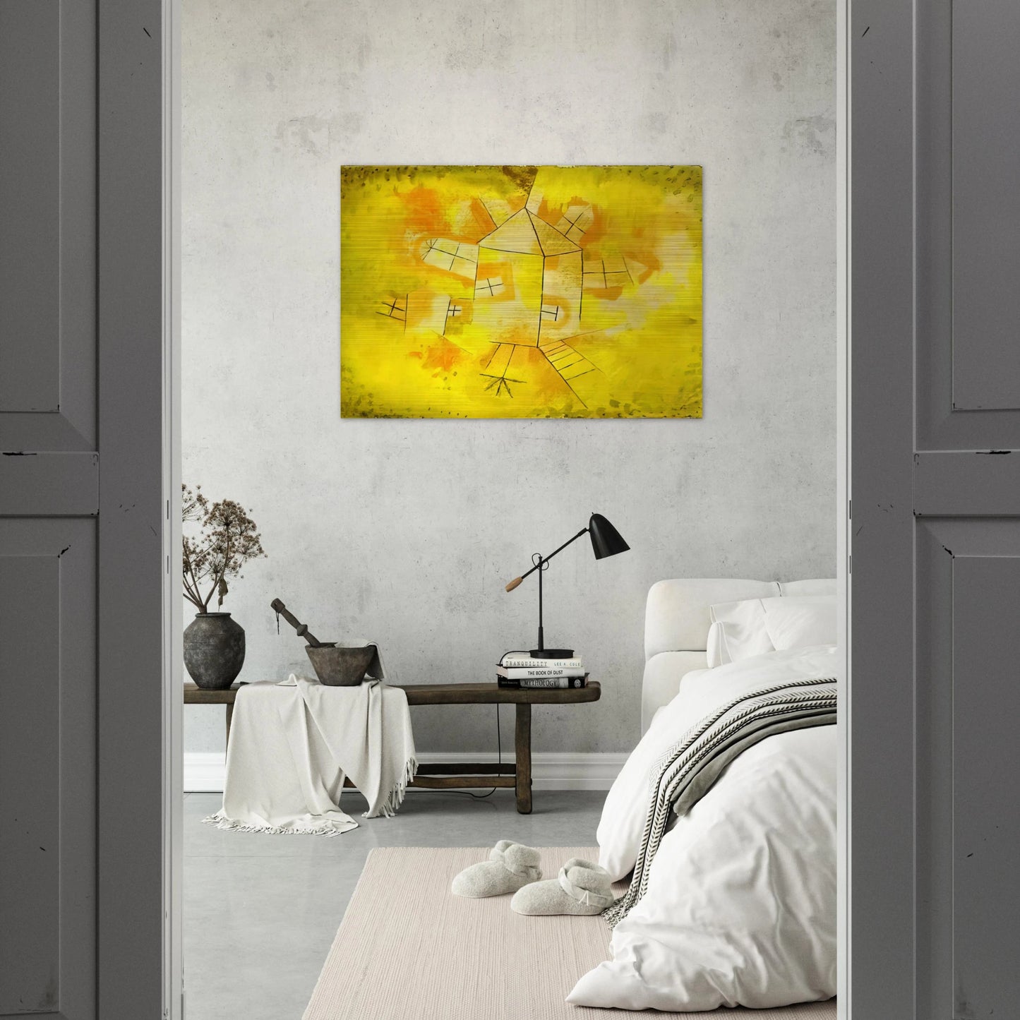 REVOLVING HOUSE 1921 - Paul Klee Brushed Aluminum Print - 70x100 cm / 28x40 inches | Paul Klee Aluminum Print | Paul Klee Prints