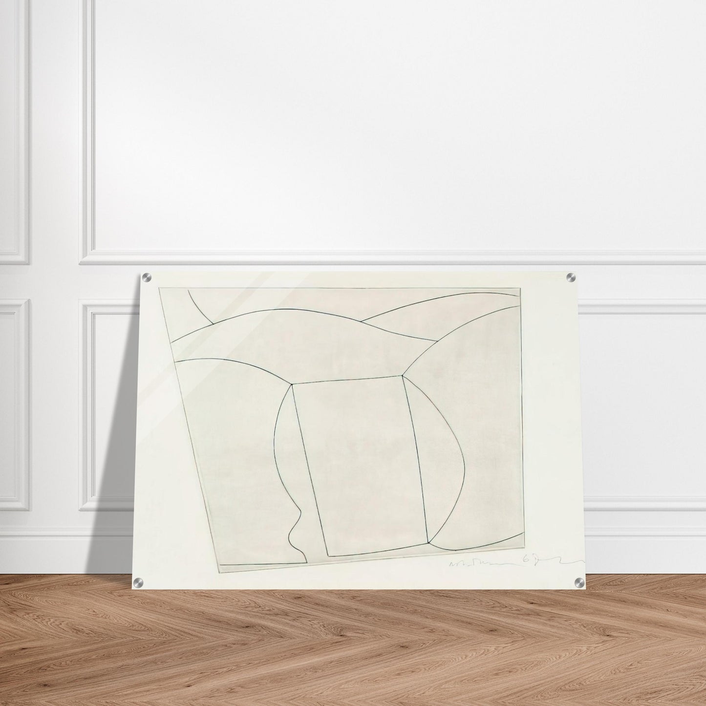 3 forms in a landscape - 1967 - Ben Nicholson Acrylic Print - 70x100 cm / 28x40″ inches