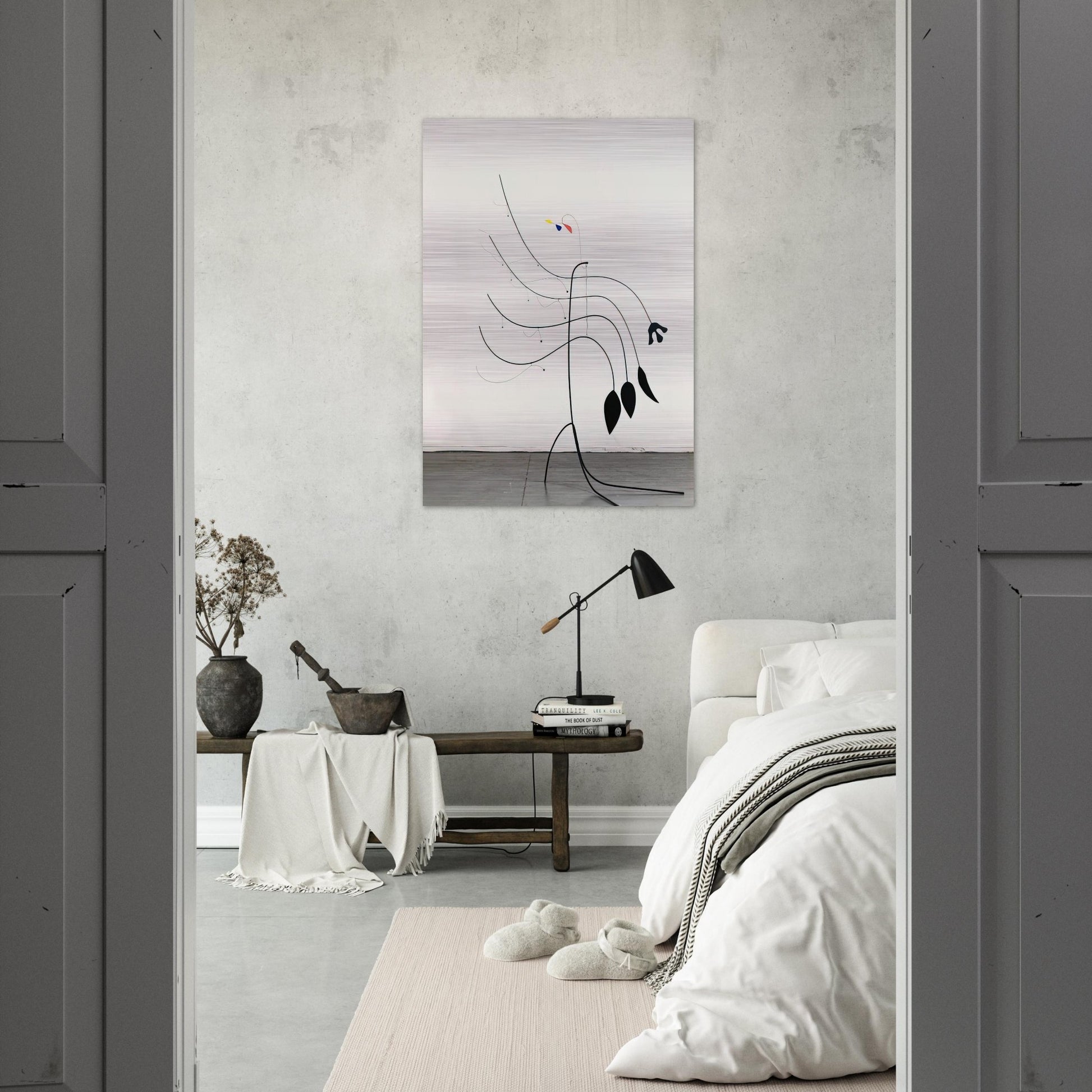 FOUR LEAVES AND THREE PETALS 1939 - Alexander Calder Brushed Aluminum Print - 70x100 cm / 28x40 inches | Alexander Calder Aluminum Print | Alexander Calder Prints