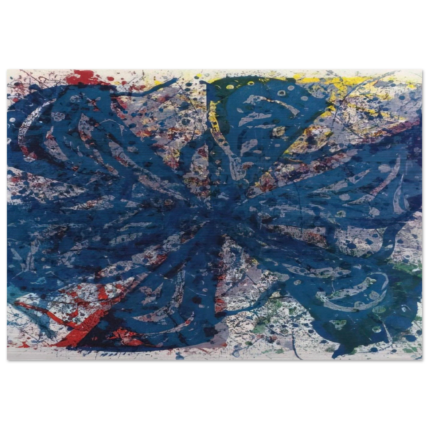Untitled  L. L233; G. 820  - Sam Francis Brushed Aluminum Print - 70x100 cm / 28x40 inches | Sam Francis Aluminum Print | Sam Francis Prints
