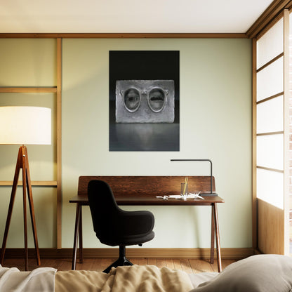THE CRITIC SEES - Jasper Johns Brushed Aluminum Print - 70x100 cm / 28x40 inches | Jasper Johns Aluminum Print | Jasper Johns Prints