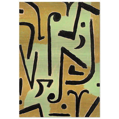 HALME 1940 - Paul Klee Brushed Aluminum Print - 70x100 cm / 28x40 inches | Paul Klee Aluminum Print | Paul Klee Prints