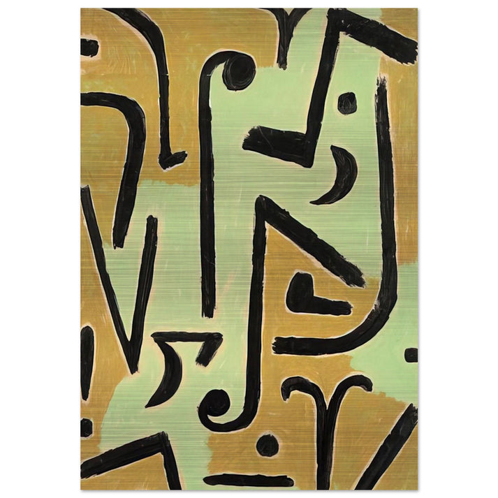 HALME 1940 - Paul Klee Brushed Aluminum Print - 70x100 cm / 28x40 inches | Paul Klee Aluminum Print | Paul Klee Prints