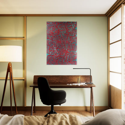 Irregular Grid - Sol LeWitt Brushed Aluminum Print - 70x100 cm / 28x40 inches | Sol LeWitt Aluminum Print | Sol LeWitt Prints