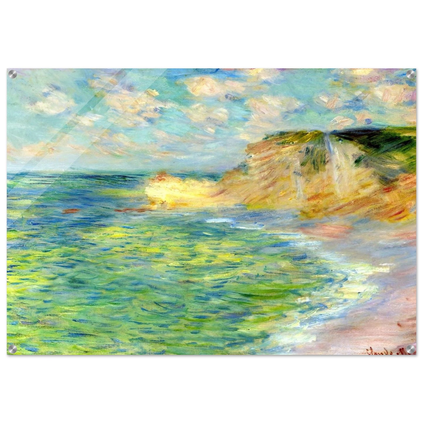 Cliffs at Amont - claude monet Acrylic Print - 70x100 cm / 28x40″ inches | claude monet Wall Art | claude monet Prints