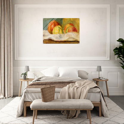 Still Life with Apples and Pomegranates - Pierre-Auguste Renoir Acrylic Print - 70x100 cm / 28x40″ inches
