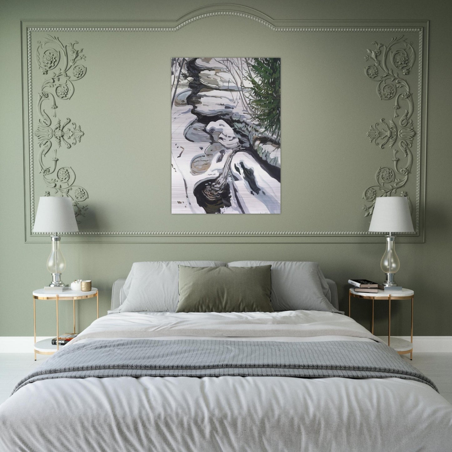 Study for Head of Passagassawaukeg - 1992 - Neil Welliver Brushed Aluminum Print - 70x100 cm / 28x40 inches | Neil Welliver Aluminum Print | Neil Welliver Prints