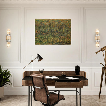 Pasture in Bloom - Vincent van Gogh Brushed Aluminum Print - 70x100 cm / 28x40 inches | Vincent van Gogh Aluminum Print | Vincent van Gogh Prints